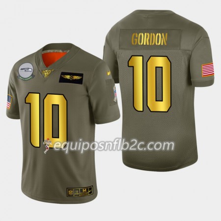 Camiseta Hombre NFL Seattle Seahawks Josh Gordon 10 Nike 2019 Salute to Service 100th